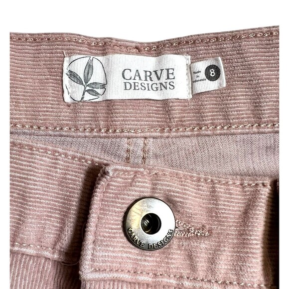 Carve Designs Women's Oahu Corduroy Raw Hem Shorts Pockets Size 8 Mauve'ish Pink - Picture 6 of 13